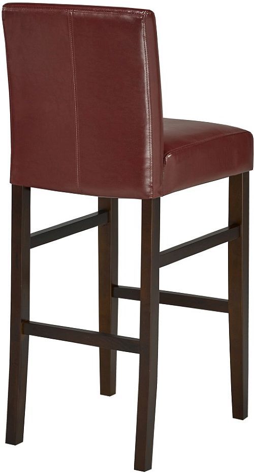 Brassex Inc. 2-Piece Brown/Red 24'' Counter Stool Set-1
