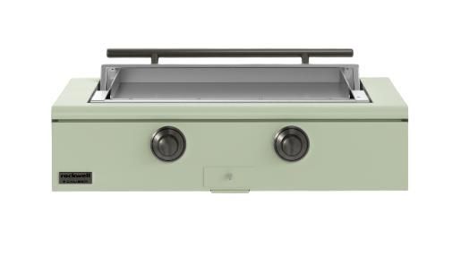 Caliber™ Rockwell Social 42" Sage Built-In Liquid Propane Outdoor Griddle with Pewter Hardware-0