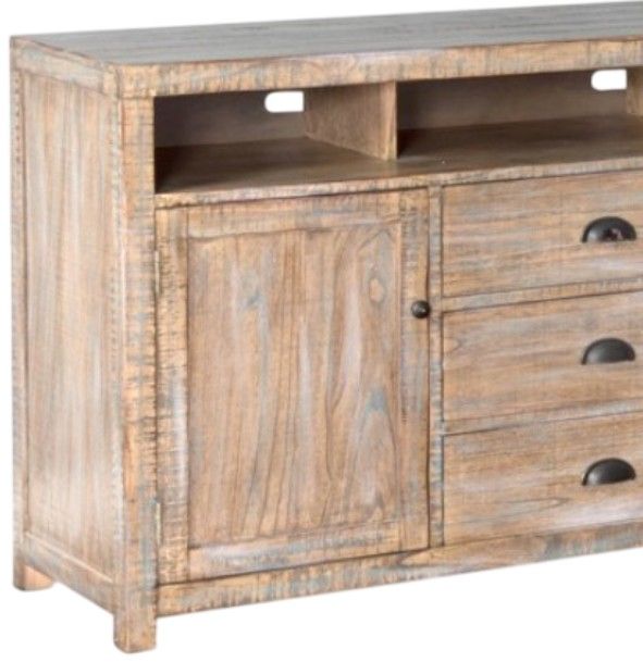 American Wholesale Furniture Durango Weathered Brown TV Stand-1