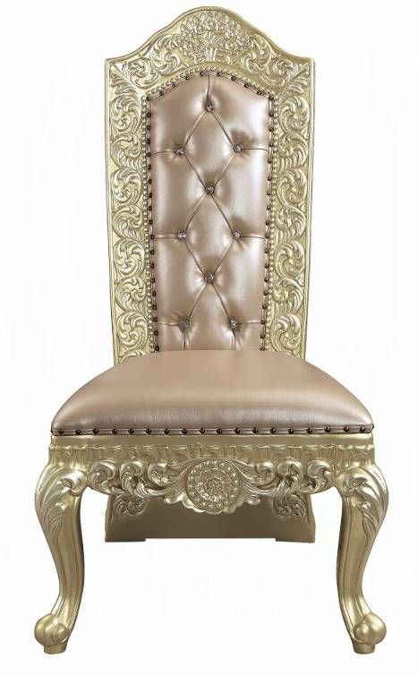 ACME Furniture Vatican 2-Piece Champagne Silver Side Chair Set-2