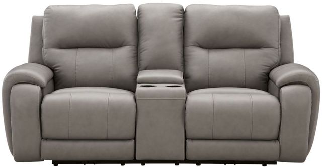 Signature Design by Ashley® Real Moments Ash Power Reclining Loveseat with Audio Seating-3