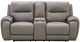 Signature Design by Ashley® Real Moments Ash Power Reclining Loveseat with Audio Seating-3
