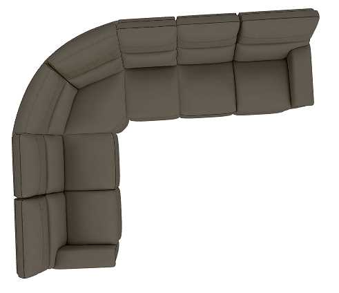 La-Z-Boy® Ava Mineral Leather Reclining Sectional with Custom