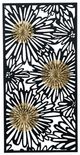 A & B Home Florentine Black/Gold Rectangular Flower Bloom Wall Decor-1