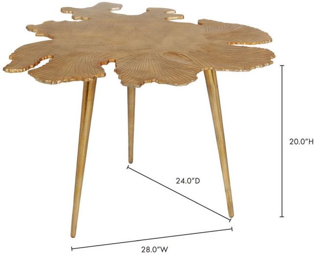 Moe's Home Collection Amoeba Gold Side Table-3