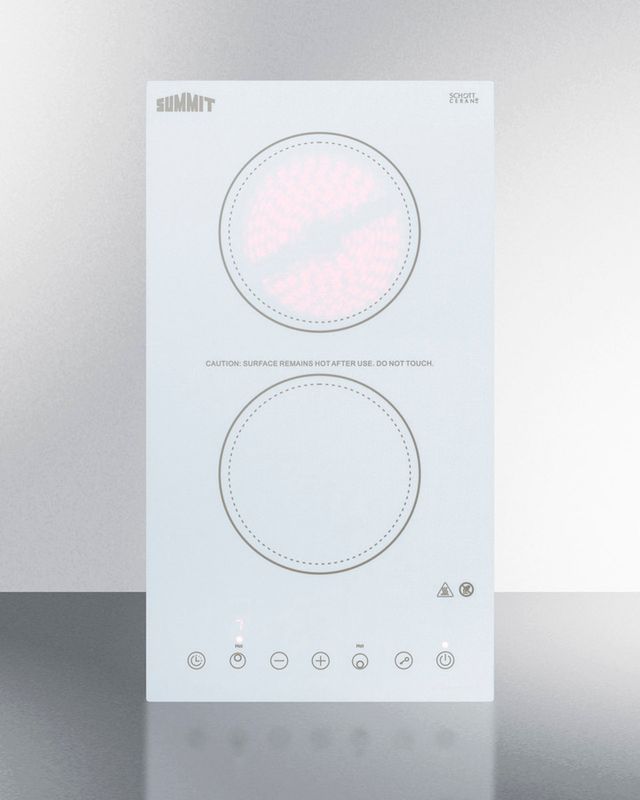 Summit® 12" White Electric Cooktop-2