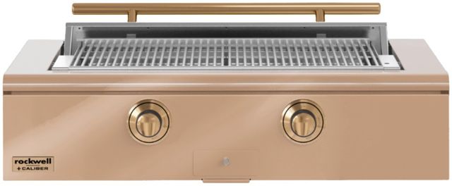 Caliber™ Rockwell Social 2-Burner Champagne Built-In Liquid Propane Grill with Gold Hardware-0