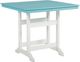 Signature Design by Ashley® Eisely Turquoise Outdoor Counter Height Dining Table with White Base-0