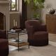 Four Hands Aurora Laughlin Plum Fringe Swivel Chair-1