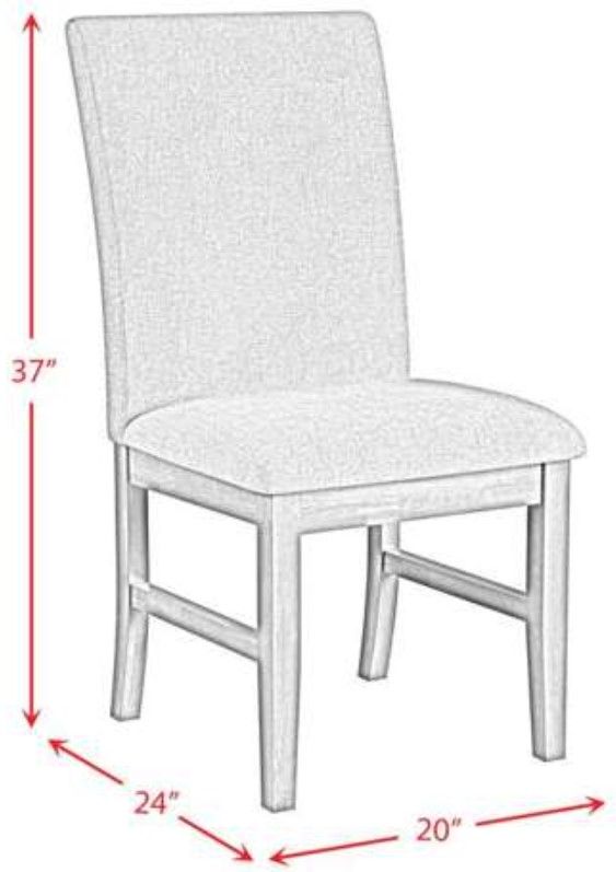 Elements International Santa Barbara Denim Blue/Walnut Dining Chair-2