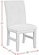 Elements International Santa Barbara Denim Blue/Walnut Dining Chair-2