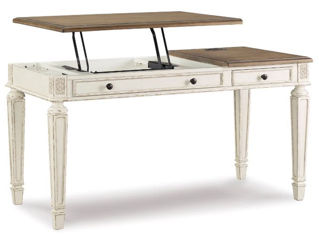Signature Design by Ashley® Realyn 3- Piece Brown/White Home Office Set-2