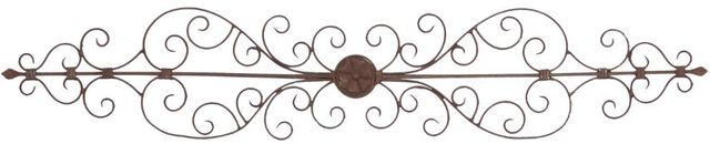 Deco Marche Brown Scroll Long Slim Wall Decor-0