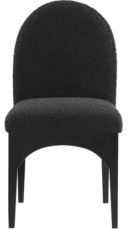 Meridian Furniture Waldorf Black Boucle Upholstered Dining Chair-1