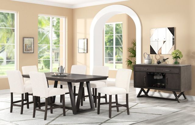 New Classic® Home Furnishings High Line 7-Piece Coffee/White Dining Set-1