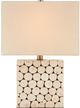 Currey & Company Mimosa Light Beige/Natural Square Table Lamp-1