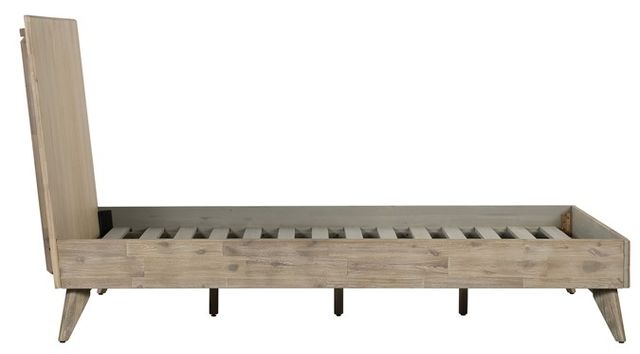 Armen Living Baly Gray Sandblast Summer Queen Platform Bed-2