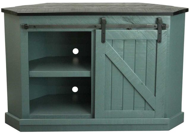 American Heartland Manufacturing Rustic Two Tone Winsome Corner TV Stand-3