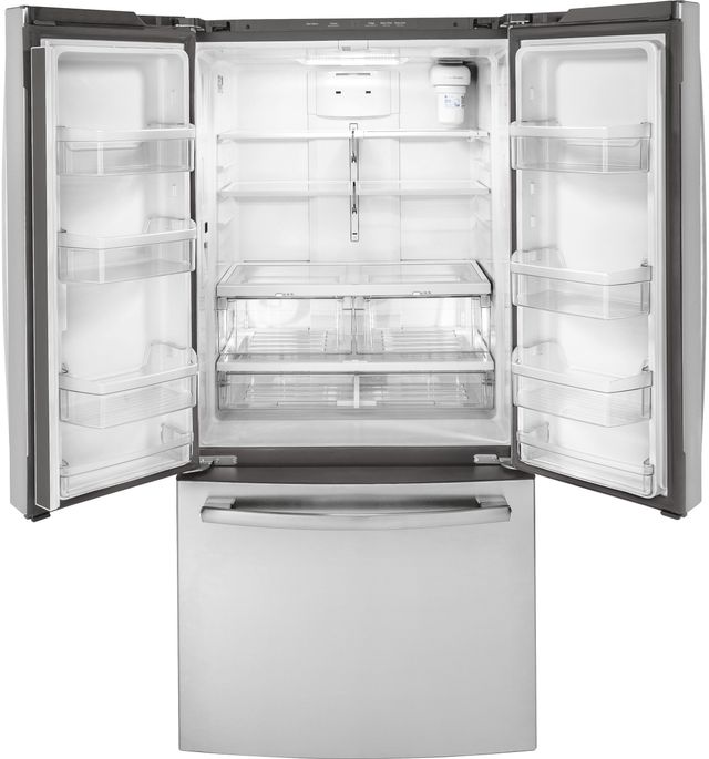 GE® 18.6 Cu. Ft. Stainless Steel Counter Depth French Door Refrigerator-3