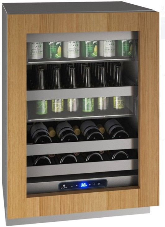 U-Line® Panel Ready 24" Reversible Hinge Beverage Center-0