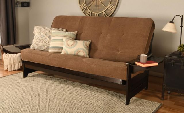 Kodiak Furniture Phoenix Marmont Mocha/Espresso Queen Futon with Mattress-1