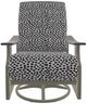 Telescope Casual St. Catherine Agra Classic/Storm Aluminum/Fabric Outdoor MGP Cushion Swivel Rocker with Boardwalk Rustic Arms-1