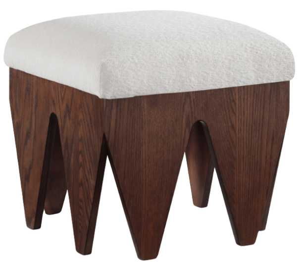 Meridian Furniture Altair Cream/Walnut Upholstered Bench-0