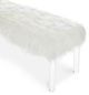 New Classic® Home Furnishings Marilyn White Faux Fur Bench-3