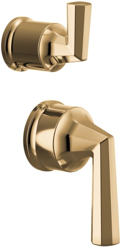 Brizo Beauclere® Brilliance® Polished Gold Pressure Balance Valve with Integrated Diverter Trim Lever Handle Kit-0