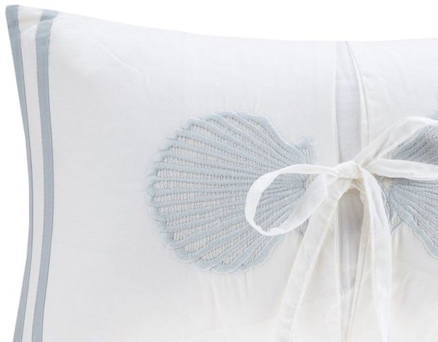 Olliix by Harbor House White Crystal Beach Embroidered Oblong Pillow-1