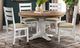 Elements International Park Creek 5-Piece Cottage White/Natural Round Dining Set-0