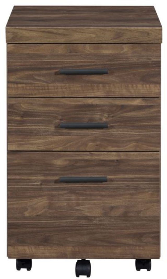 Coaster® Luetta Aged Walnut 3-Drawer Mobile Storage Cabinet with Casters -0