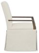 Fairfield® Customizable Entree Dining Straight Short Back Skirted Arm Chair-2