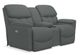 La-Z-Boy® Kipling Grey Power Reclining Loveseat with Headrest and Console-1