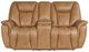 Corinthian Furniture Jordan Camel Power Reclining Console Loveseat with Headrest-0