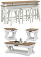 Parker House® Americana Modern 7-Piece Weathered Natural Console Table Set with Cotton Base-0