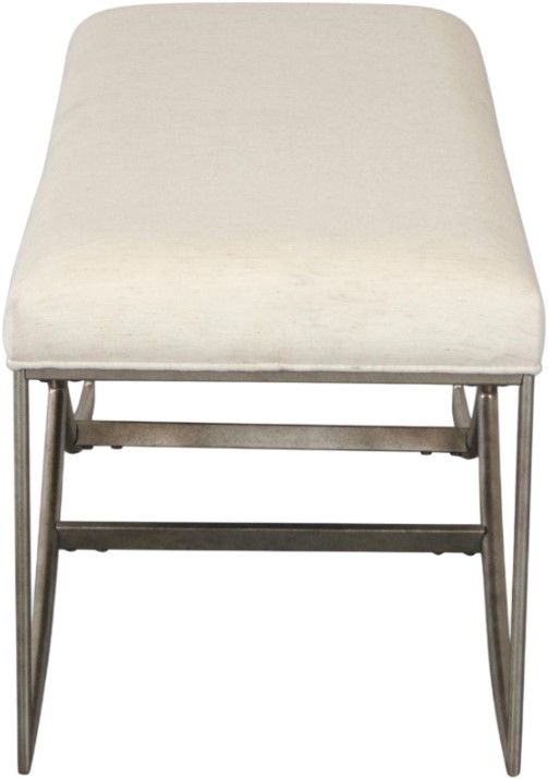 Riverside Furniture Sophie Natural/White Upholstered Bed Bench-2