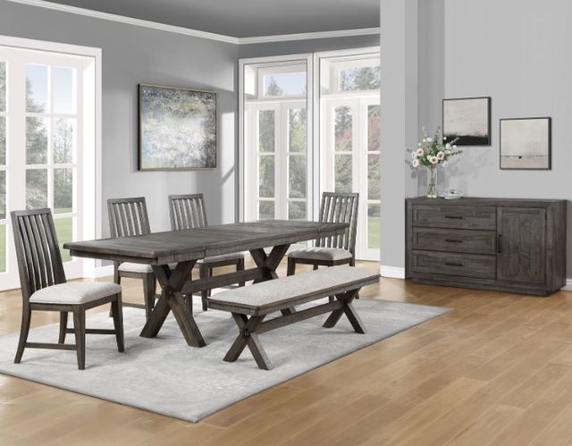 Steve Silver Co. Riverdale 6-Piece Black Dining Table Set-1