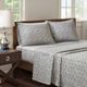 Olliix by Madison Park Essentials Grey Full Chevron Microfiber Printed Sheet-2