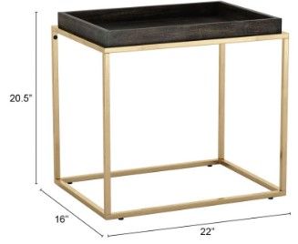 Zuo® Modern Jahre Black Tray Top Side Table with Bass Base-3
