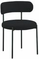 Meridian Furniture Beacon Black Boucle Upholstered Dining Chair-0