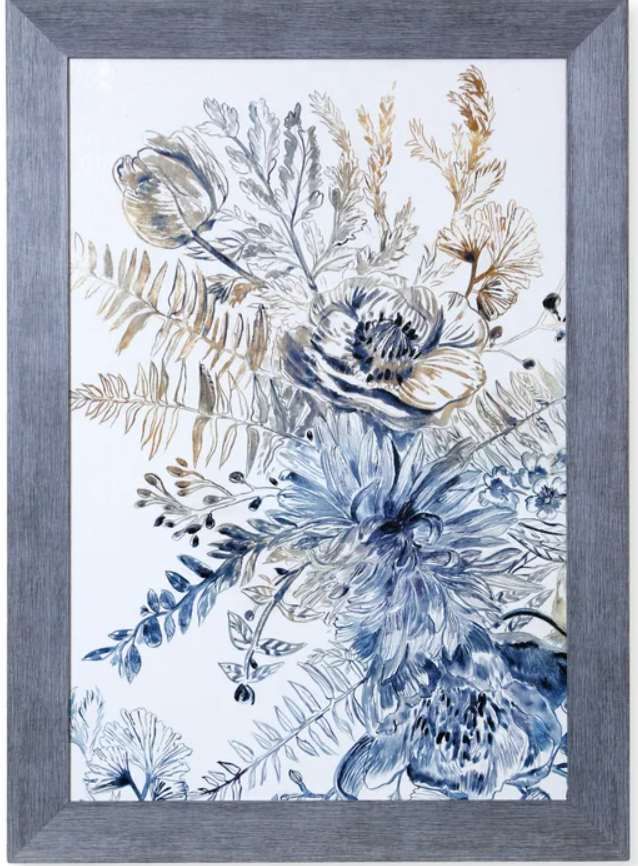 Stylecraft Beige/Gray/Royal Blue Wall Art-0