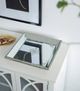 A & B Home Violet 2-Piece Champagne Mirrored Square Tray Set-2