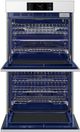 Samsung Bespoke 30" White Glass Double Electric Wall Oven-2
