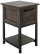 International Furniture Direct Dark Mita Black Chairside Table-0