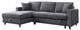 Mazin Furniture Jordan 2-Piece Dark Gray Left-Arm Facing Pullout Sleeper Sectional and Storage Chaise-1
