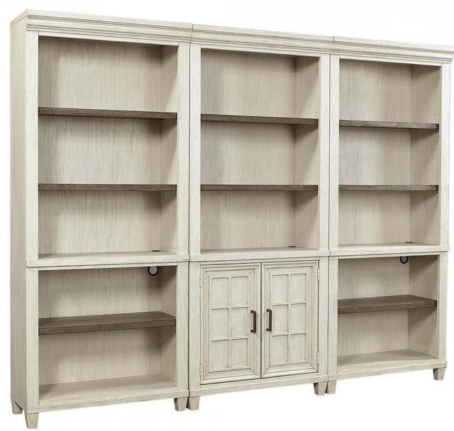 Aspenhome® Caraway Aged Ivory Open Bookcase-1