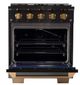 Kucht Gemstone Professional KED Series 30" Titanium Stainless Steel Pro Style Dual Fuel Range-3