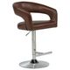 Coaster® Travia Cocoa Brown Upholstered Adjustable Bar Stool-1
