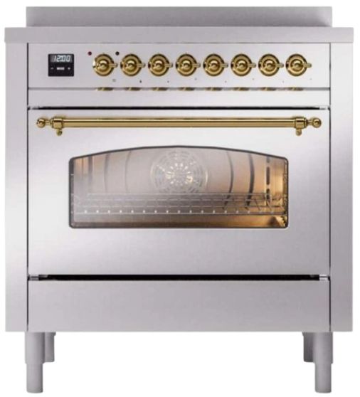 Ilve® Nostalgie II Series 36" Stainless Steel Pro Style Induction Range-0